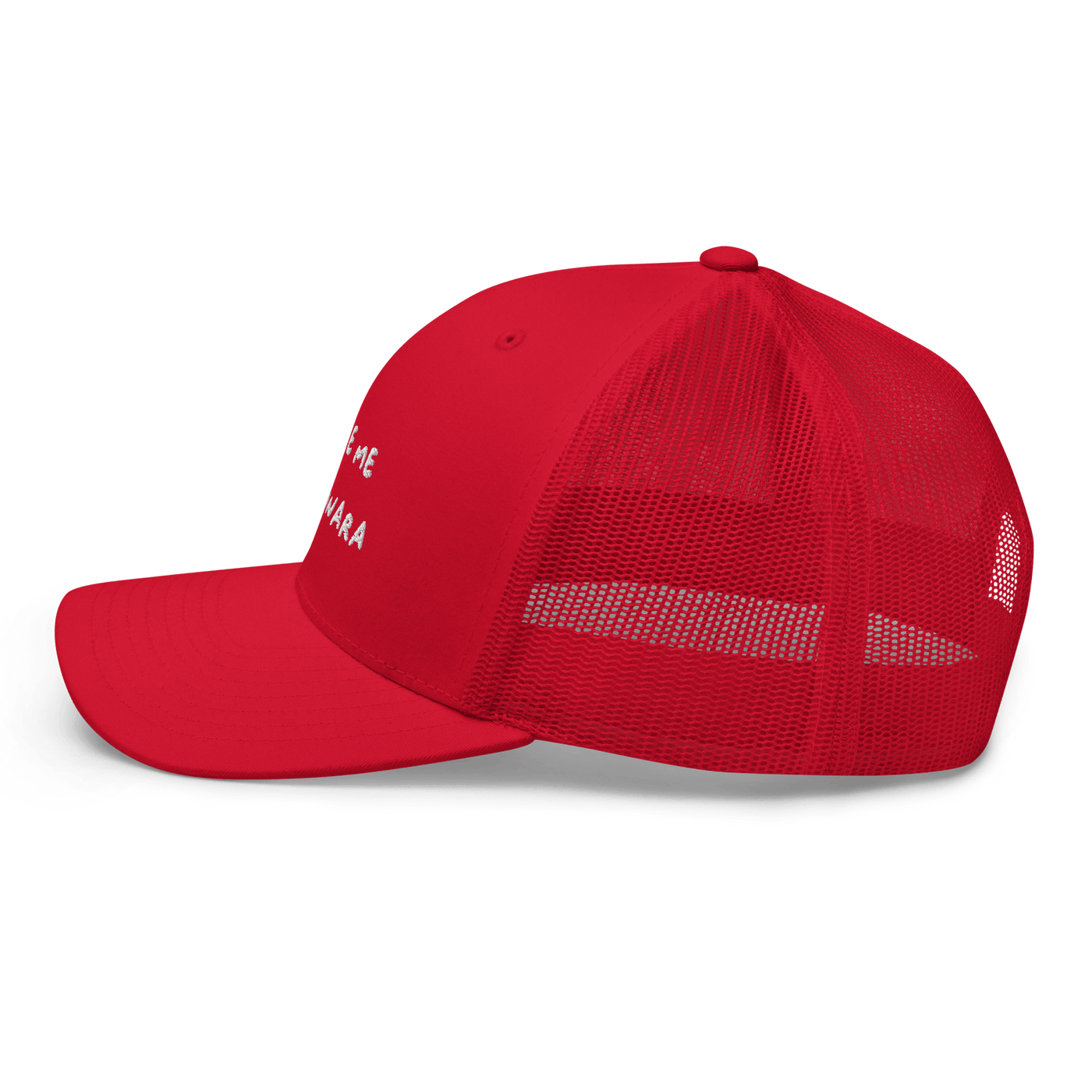 Make me Carbonara Trucker Cap - Red - - Just Another Cap Store