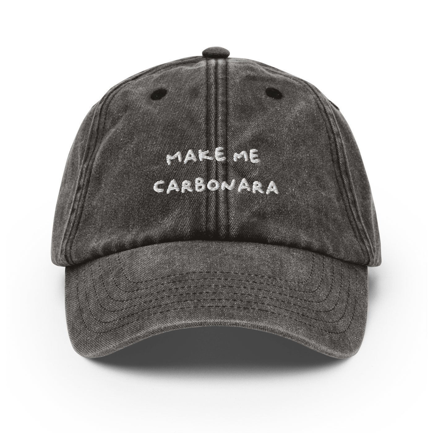 Make me Carbonara Vintage Hat - Vintage Black - - Just Another Cap Store