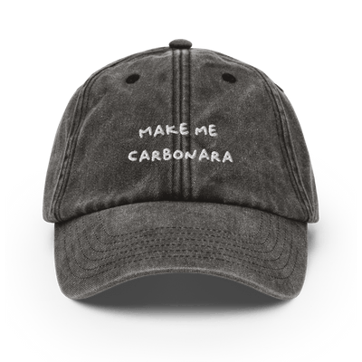 Make me Carbonara Vintage Hat - Vintage Black - - Just Another Cap Store