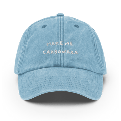 Make me Carbonara Vintage Hat - Vintage Light Denim - - Just Another Cap Store