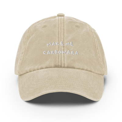 Make me Carbonara Vintage Hat - Vintage Stone - - Just Another Cap Store