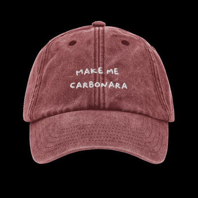 Make me Carbonara Vintage Hat - Vintage Red - Just Another Cap Store