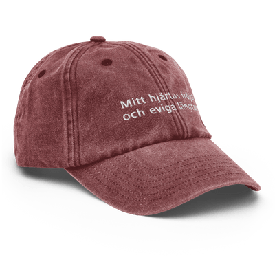Mitt hjärtas fröjd och eviga längtan Vintage Hat - Vintage Red - - Just Another Cap Store
