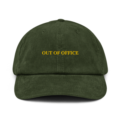 OUT OF OFFICE Corduroy hat - Dark Olive - - Just Another Cap Store