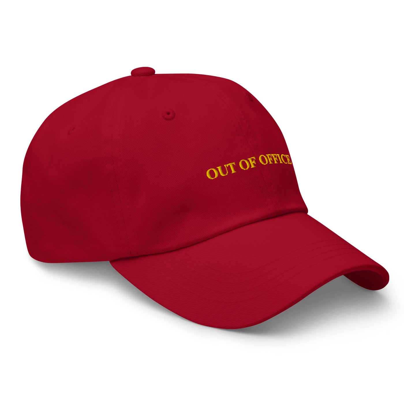 OUT OF OFFICE Dad hat - Cranberry - - Just Another Cap Store