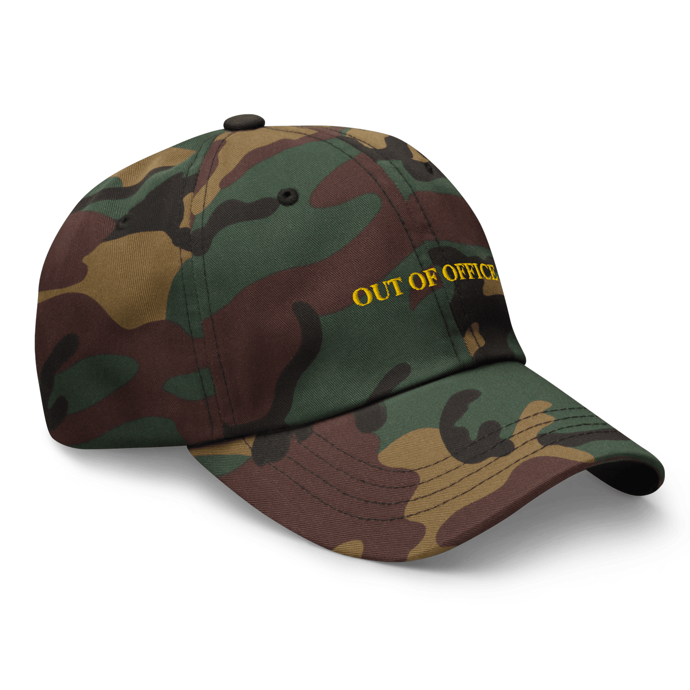 OUT OF OFFICE Dad hat - Green Camo - - Just Another Cap Store