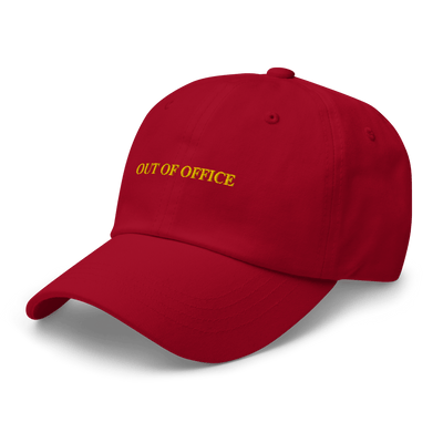 OUT OF OFFICE Dad hat - Cranberry - - Just Another Cap Store