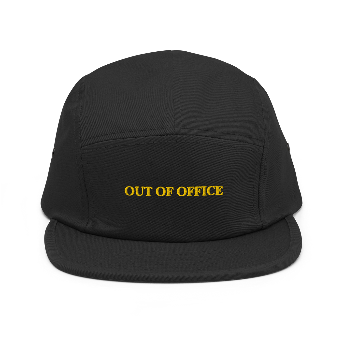 OUT OF OFFICE Five Panel Hat - Black - - Just Another Cap Store
