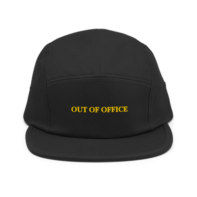 OUT OF OFFICE Five Panel Hat - Black - - Just Another Cap Store