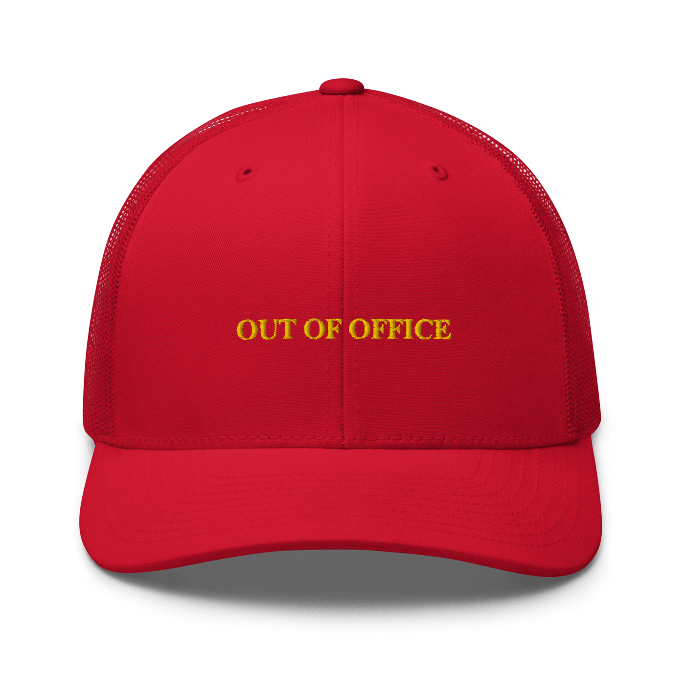 OUT OF OFFICE Trucker Cap - Red - - Just Another Cap Store