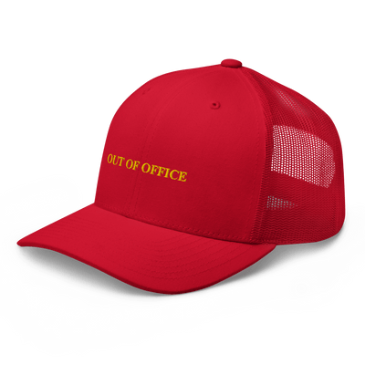OUT OF OFFICE Trucker Cap - Red - - Just Another Cap Store