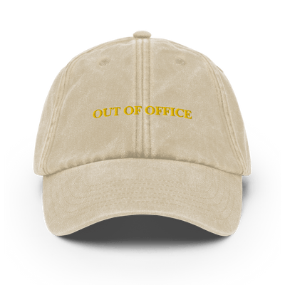 Out of office Vintage Hat - Vintage Stone - - Just Another Cap Store