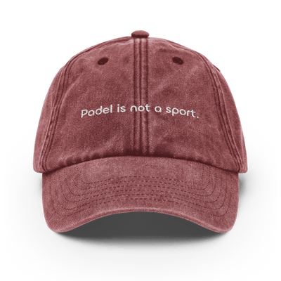Padel is not a sport. Vintage Hat - Vintage Red - - Just Another Cap Store