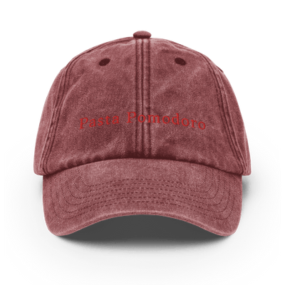 Pasta Pomodoro Vintage Hat - Vintage Red - - Just Another Cap Store