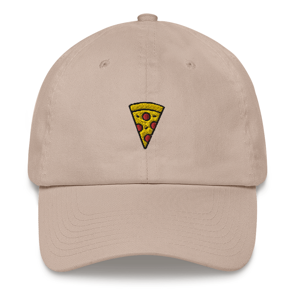 Pizza Icon Dad Hat - Stone - - Just Another Cap Store
