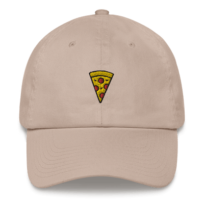 Pizza Icon Dad Hat - Stone - - Just Another Cap Store