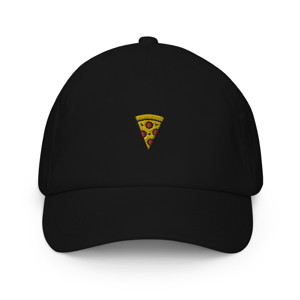 Pizza Icon Kids cap - Black - - Just Another Cap Store