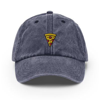 Pizza Icon Vintage Hat - Vintage Denim - - Just Another Cap Store