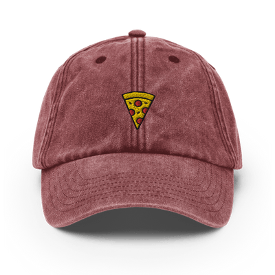 Pizza Icon Vintage Hat - Vintage Red - - Just Another Cap Store