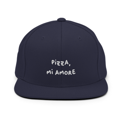 Pizza Mi Amore Snapback Hat - Navy - - Just Another Cap Store
