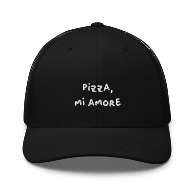 Pizza Mi Amore Trucker Cap - Black - - Just Another Cap Store