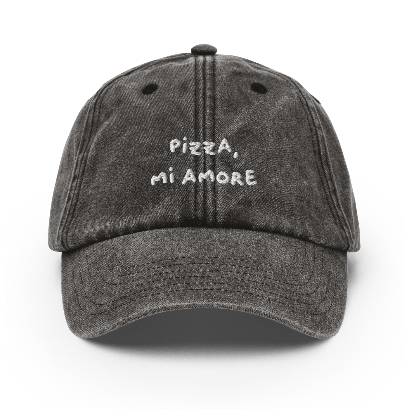 Pizza Mi Amore Vintage Hat - Vintage Black - - Just Another Cap Store