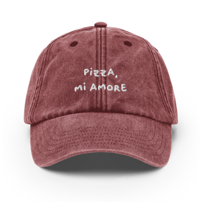 Pizza Mi Amore Vintage Hat - Vintage Red - - Just Another Cap Store