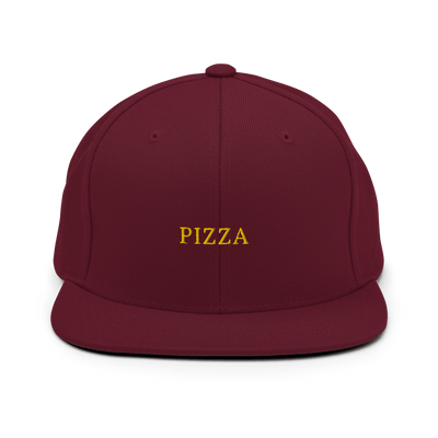 Pizza Snapback - Maroon - - Just Another Cap Store