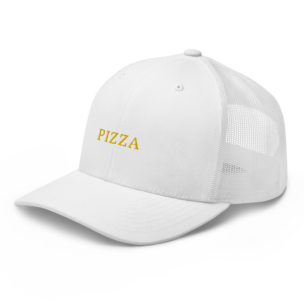 Pizza Trucker Cap - White - - Just Another Cap Store