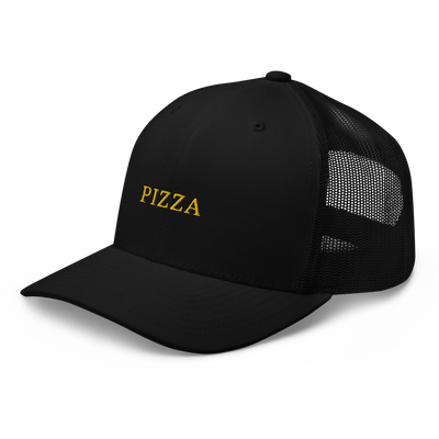 Pizza Trucker Cap - Black - - Just Another Cap Store
