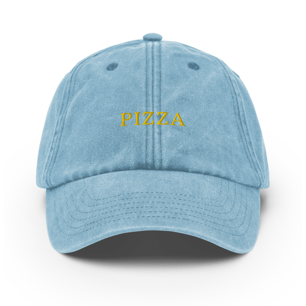 Pizza Vintage Hat - Vintage Light Denim - - Just Another Cap Store
