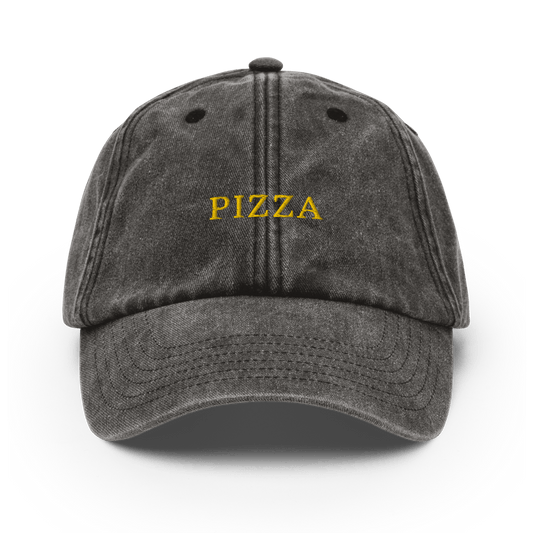 Pizza Vintage Hat - Vintage Black - - Just Another Cap Store