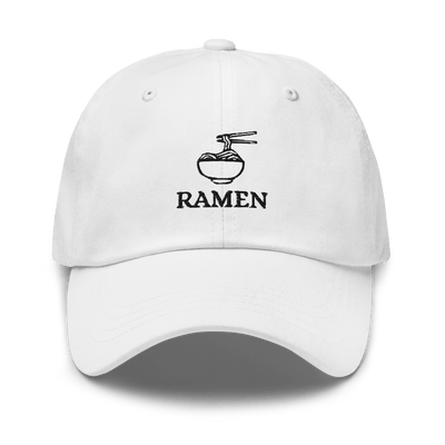 Ramen Bowl Dad hat - White - - Just Another Cap Store