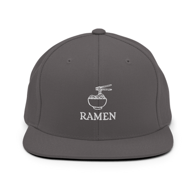 Ramen Bowl Snapback Hat - Dark Grey - - Just Another Cap Store