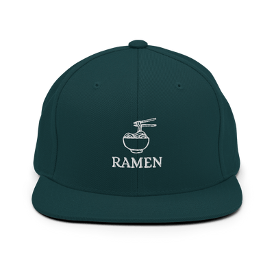 Ramen Bowl Snapback Hat - Spruce - - Just Another Cap Store