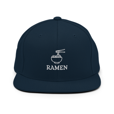 Ramen Bowl Snapback Hat - Dark Navy - - Just Another Cap Store