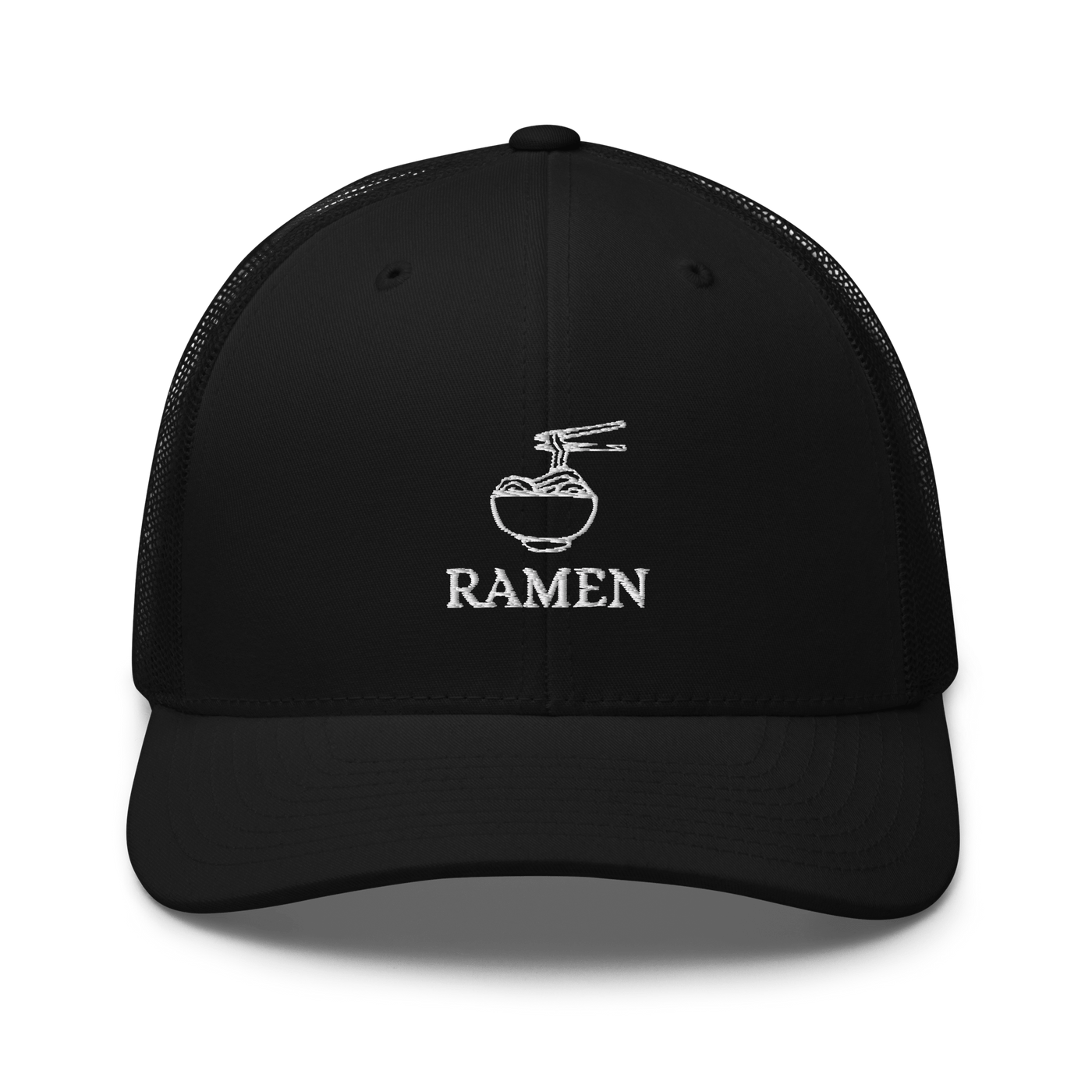 Ramen Bowl Trucker Cap - Black - - Just Another Cap Store