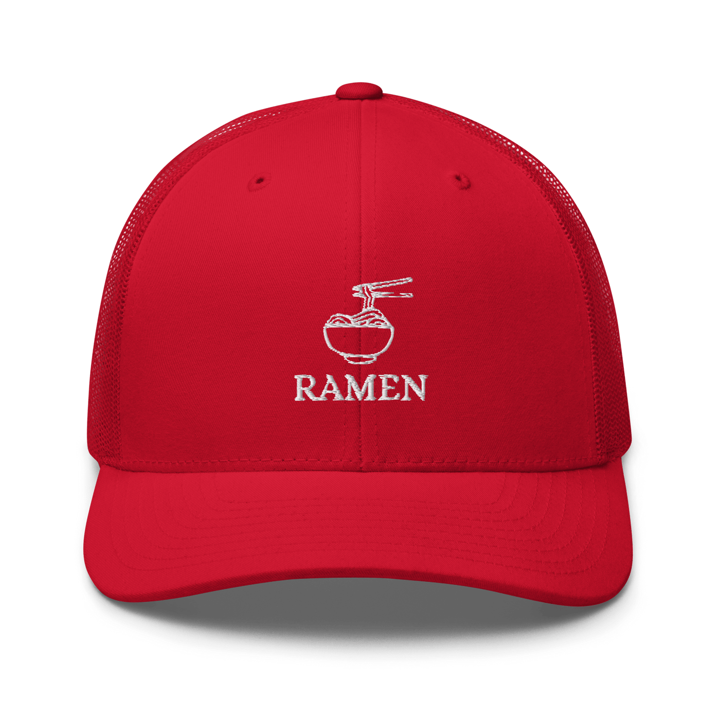 Ramen Bowl Trucker Cap - Red - - Just Another Cap Store