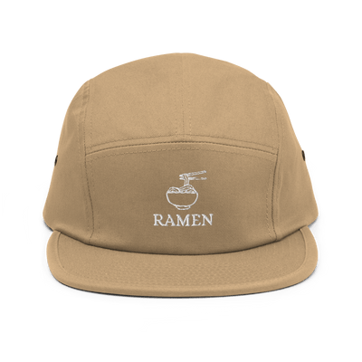 Ramen Five Panel Cap - Khaki - - Just Another Cap Store