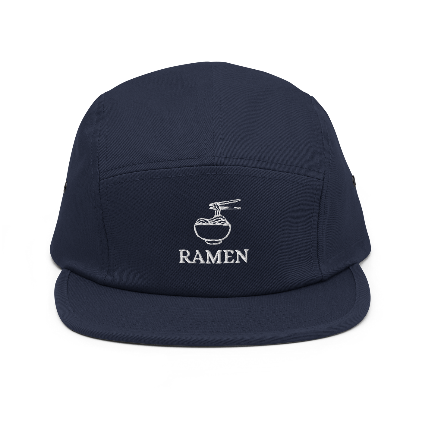Ramen Five Panel Cap - Navy - - Just Another Cap Store