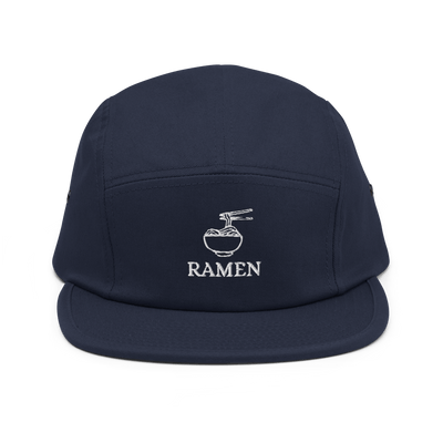Ramen Five Panel Cap - Navy - - Just Another Cap Store