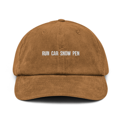 Run Car Snow Pen Corduroy hat - Camel - - Just Another Cap Store