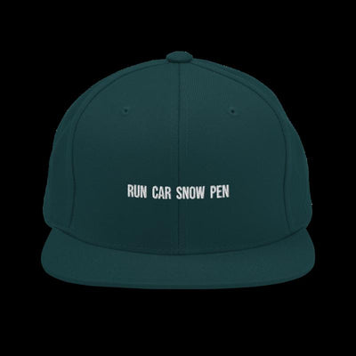 Run Car Snow Pen Snapback - Spruce - Just Another Cap Store