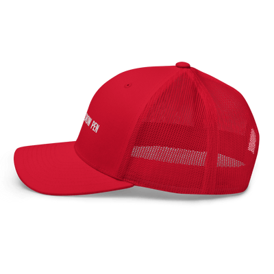 Run Car Snow Pen Trucker Cap - Red - - Just Another Cap Store