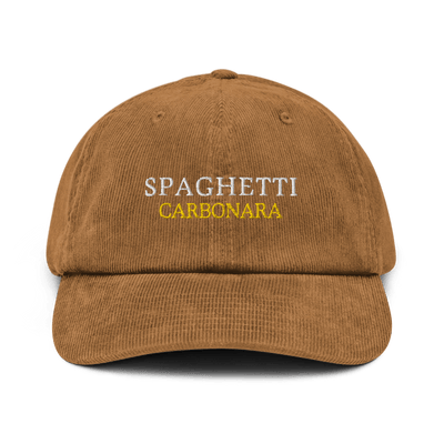 Spaghetti Carbonara Corduroy hat - Camel - - Just Another Cap Store