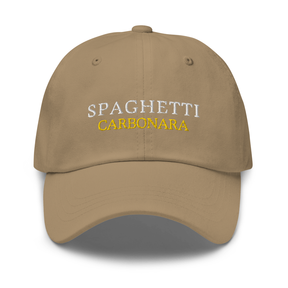 Spaghetti Carbonara Dad hat - Khaki - - Just Another Cap Store