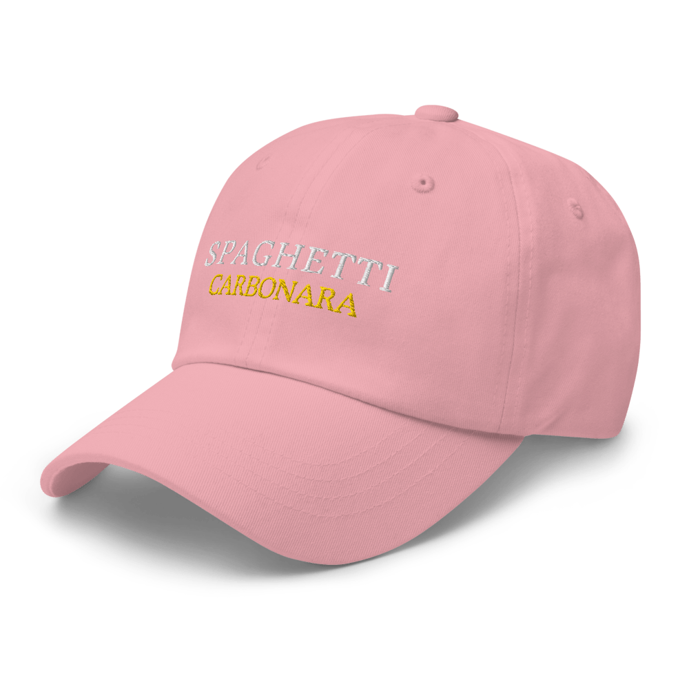 Spaghetti Carbonara Dad hat - Pink - - Just Another Cap Store