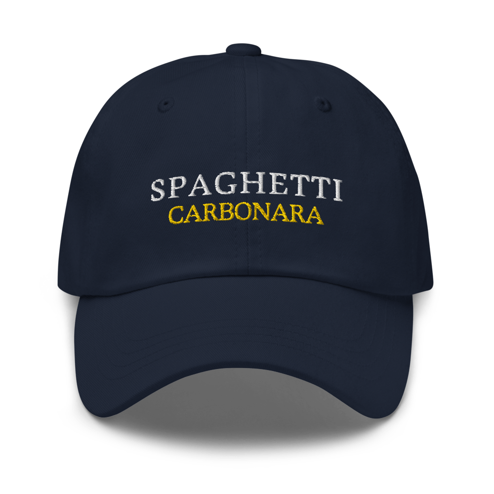 Spaghetti Carbonara Dad hat - Navy - - Just Another Cap Store