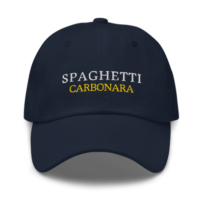 Spaghetti Carbonara Dad hat - Navy - - Just Another Cap Store