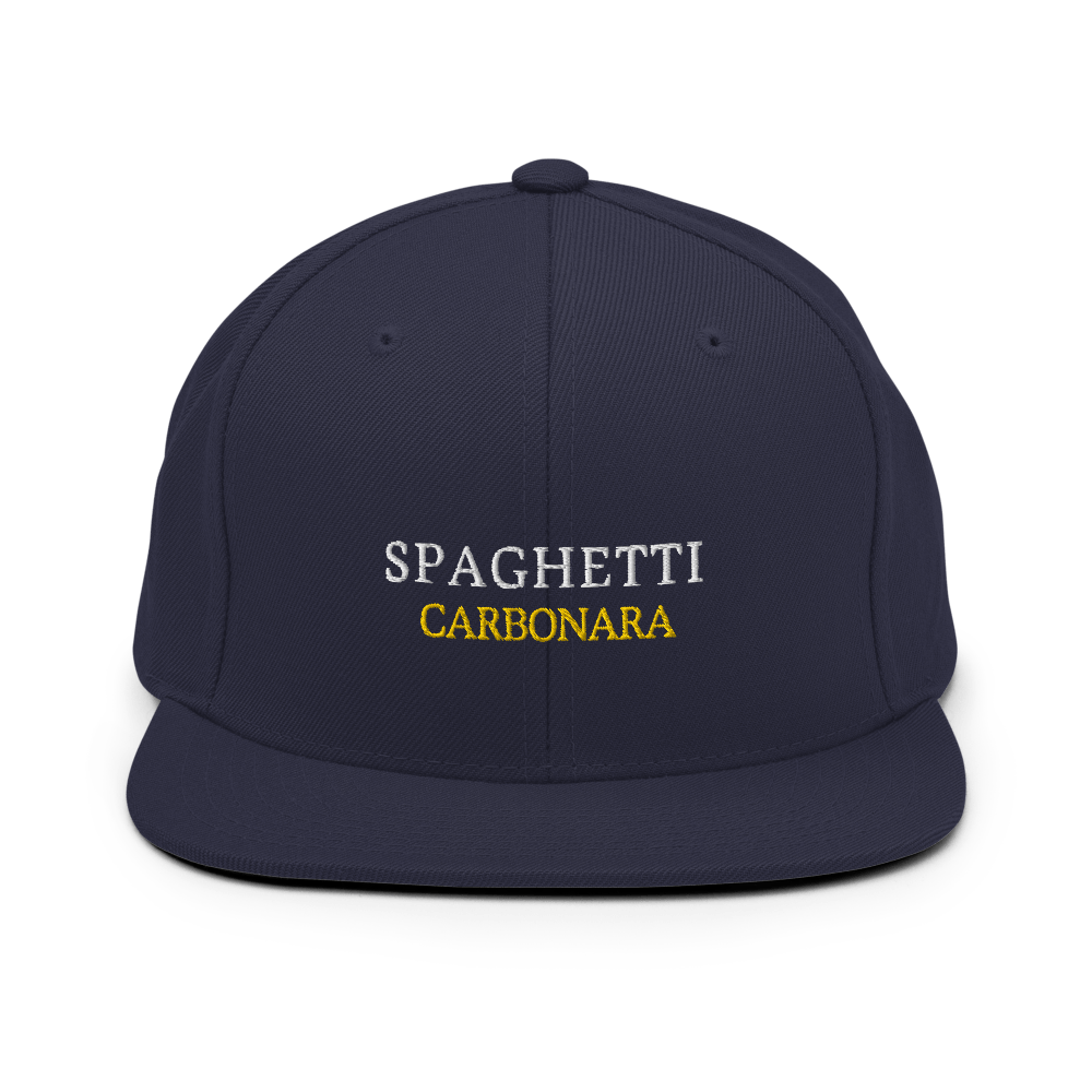 Spaghetti Carbonara Snapback - Navy - - Just Another Cap Store
